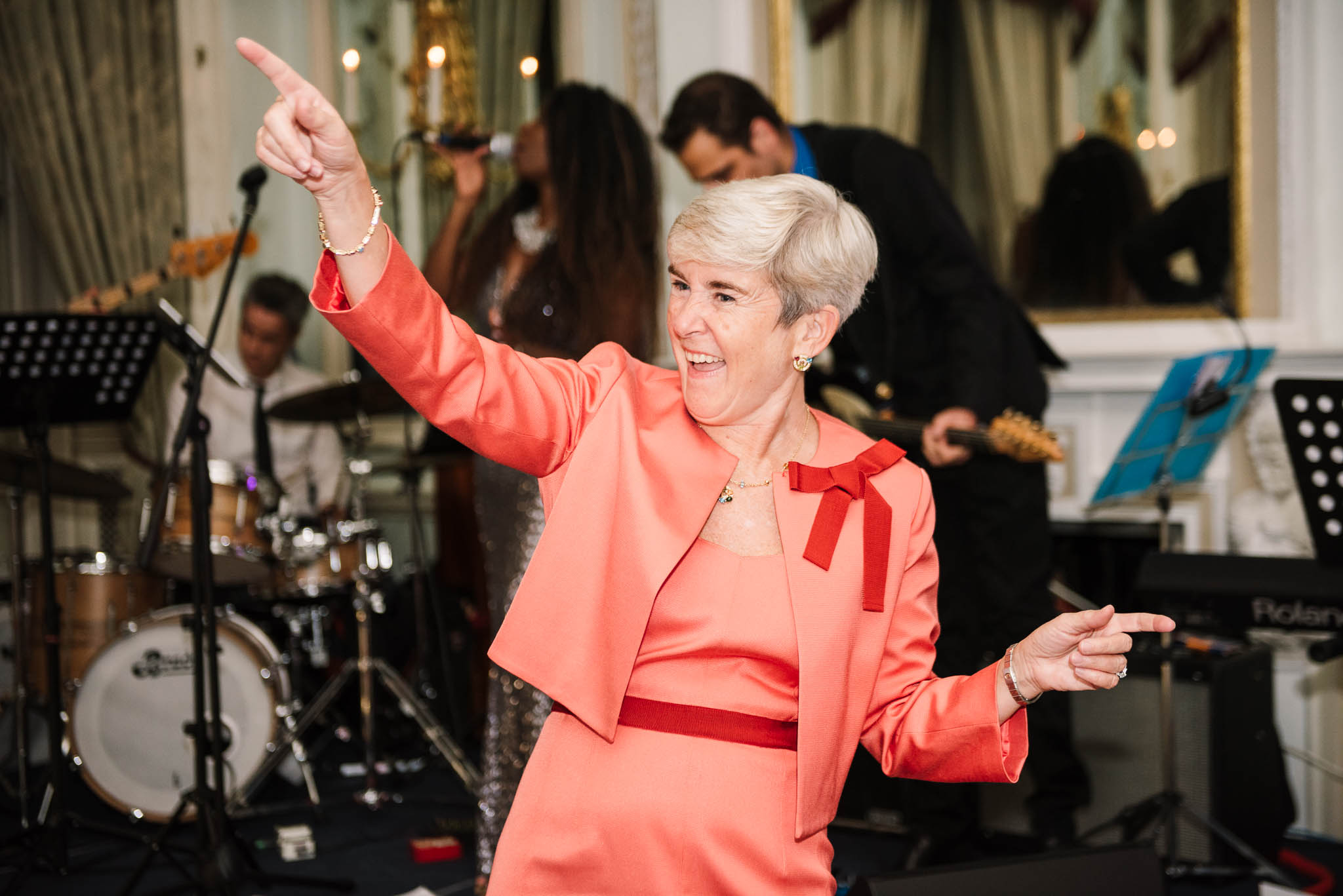 wedding guest dancing at RAC club