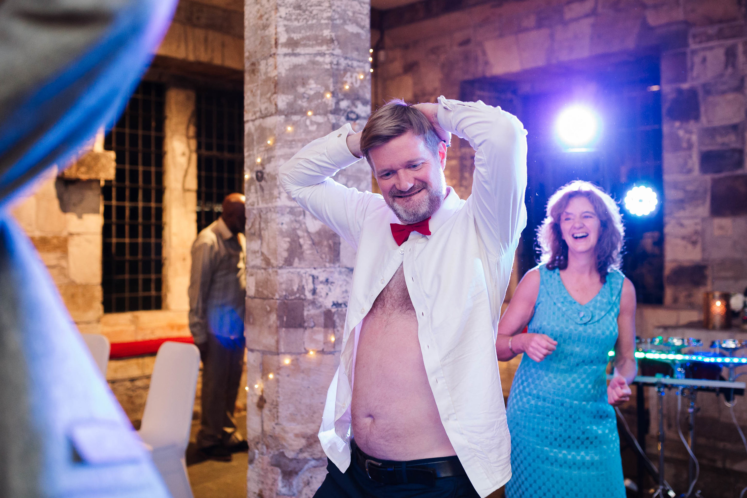 wedding guest dancing