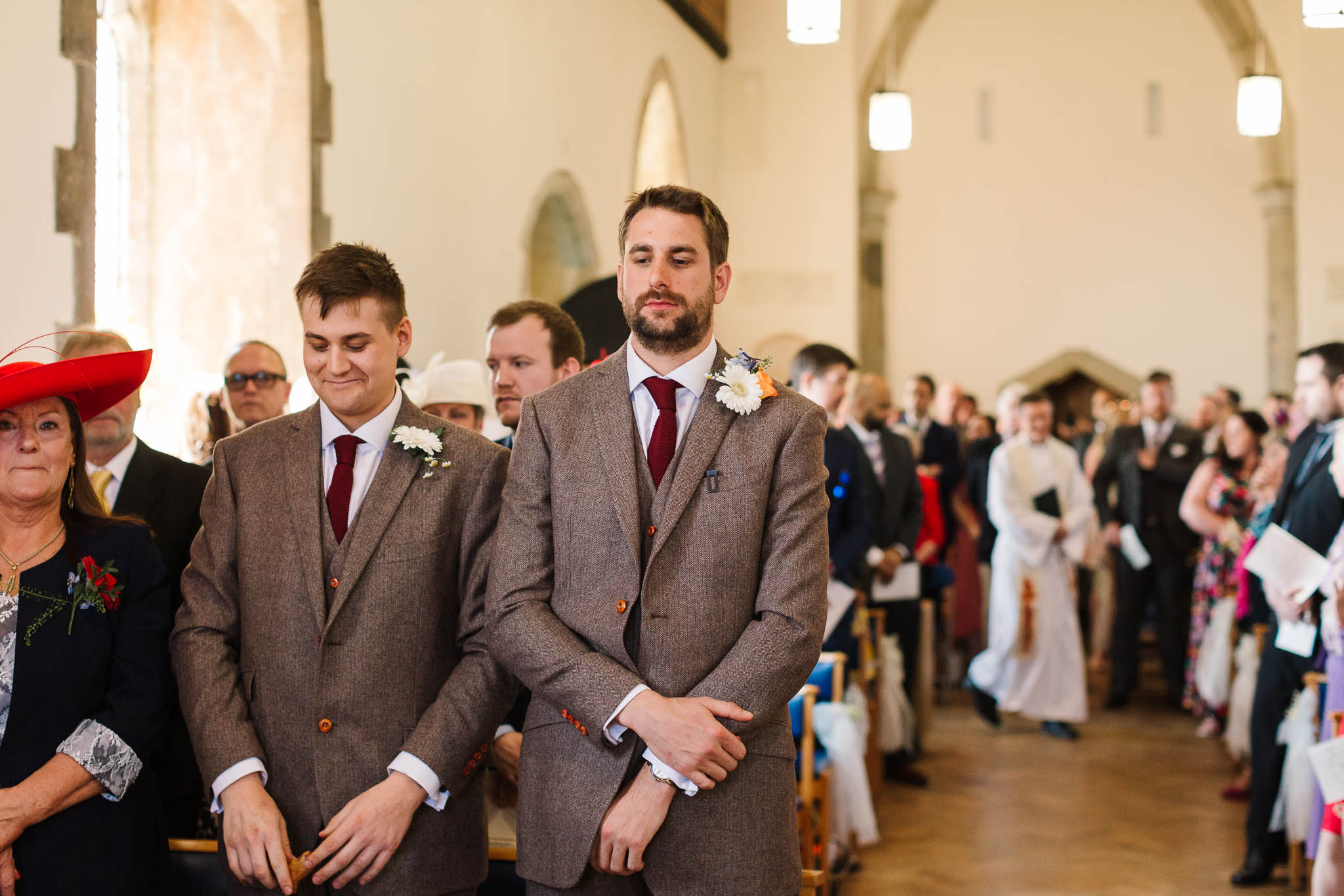 groom looking nervous