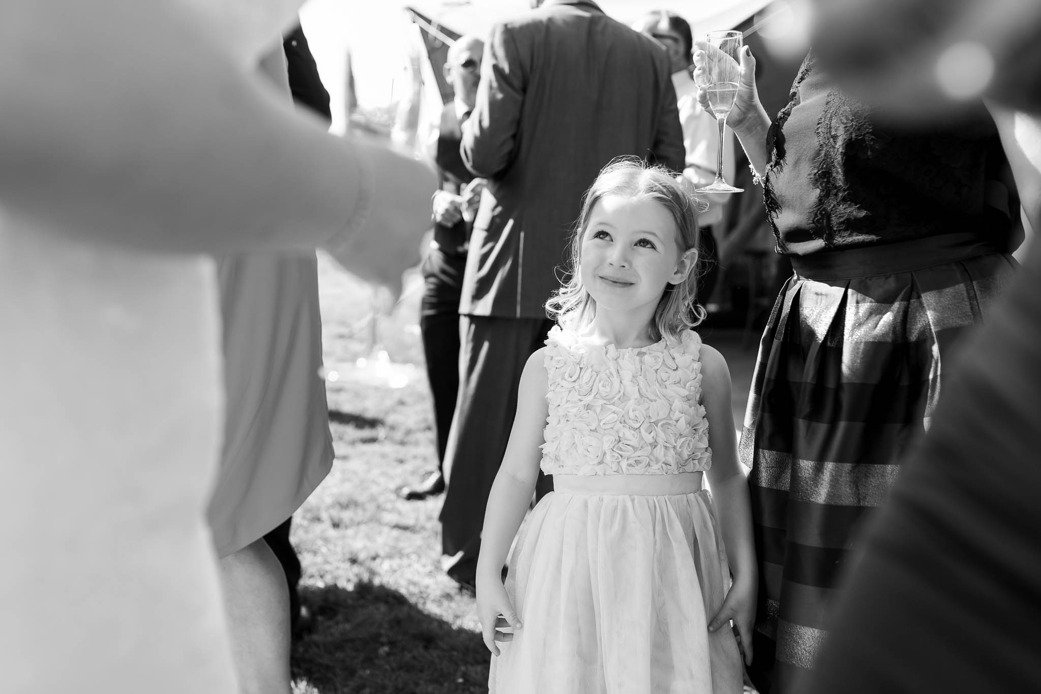 little girl at tipi wedding