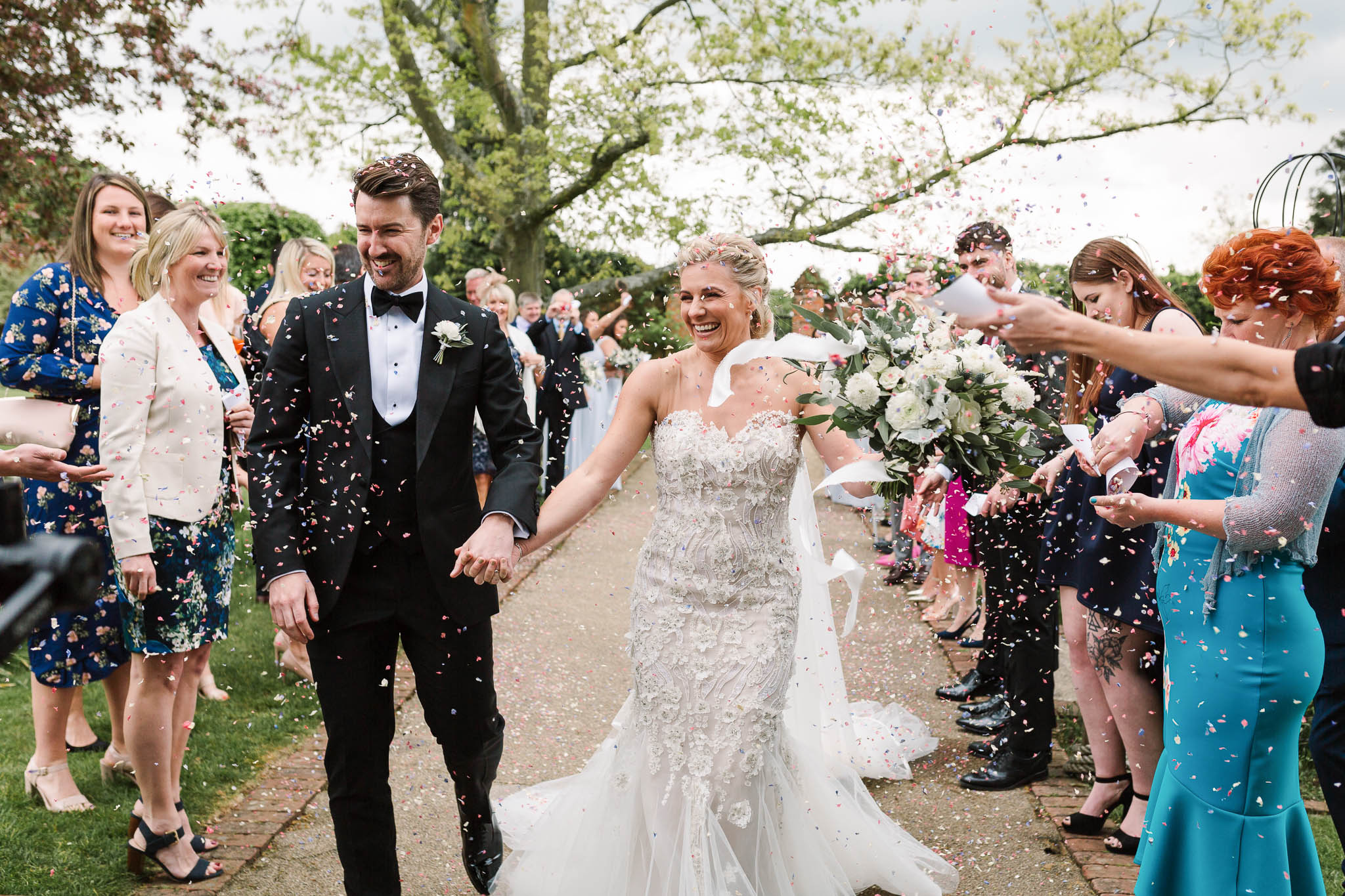confetti photo at gaynes park