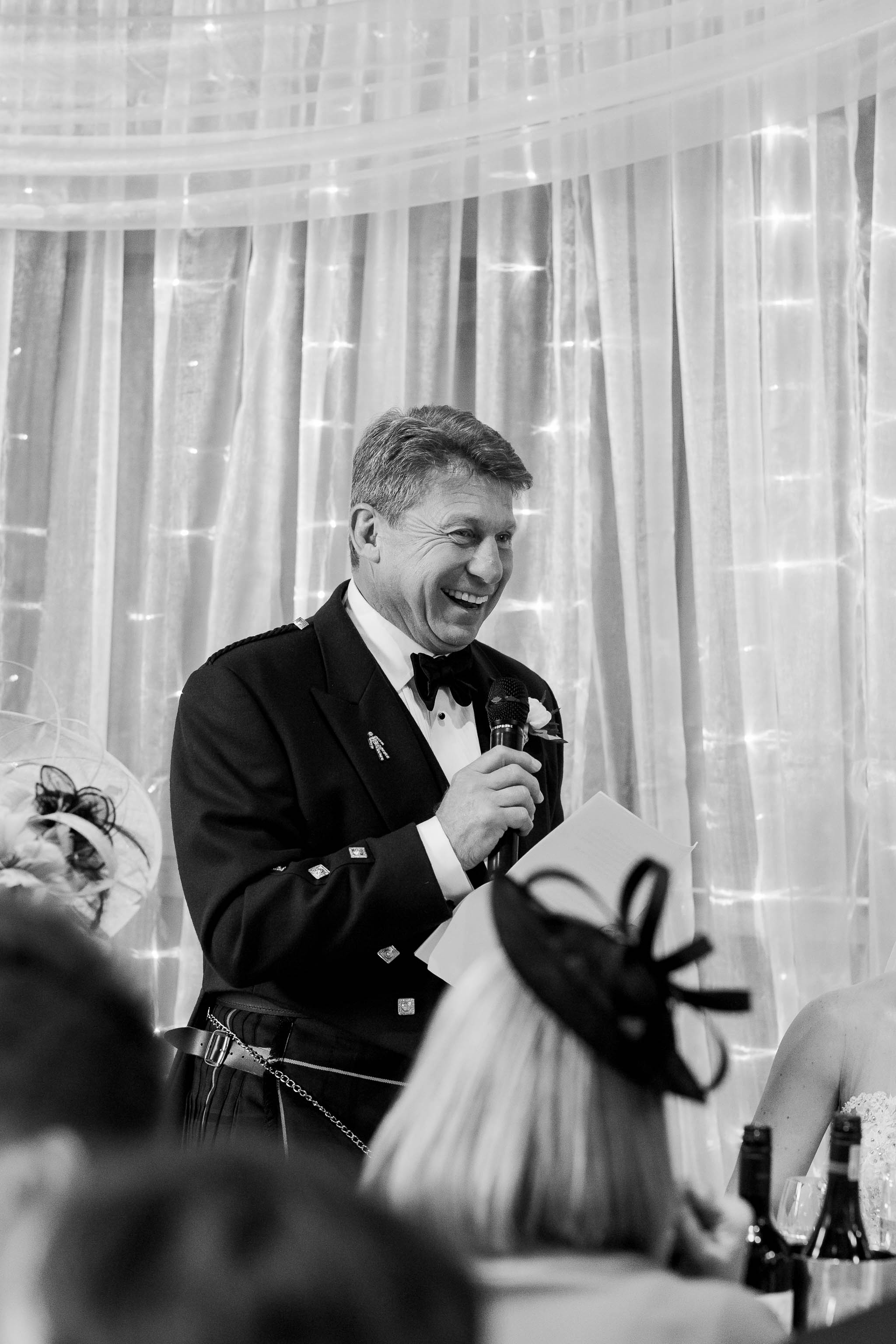 scottish father of the bride giving speech