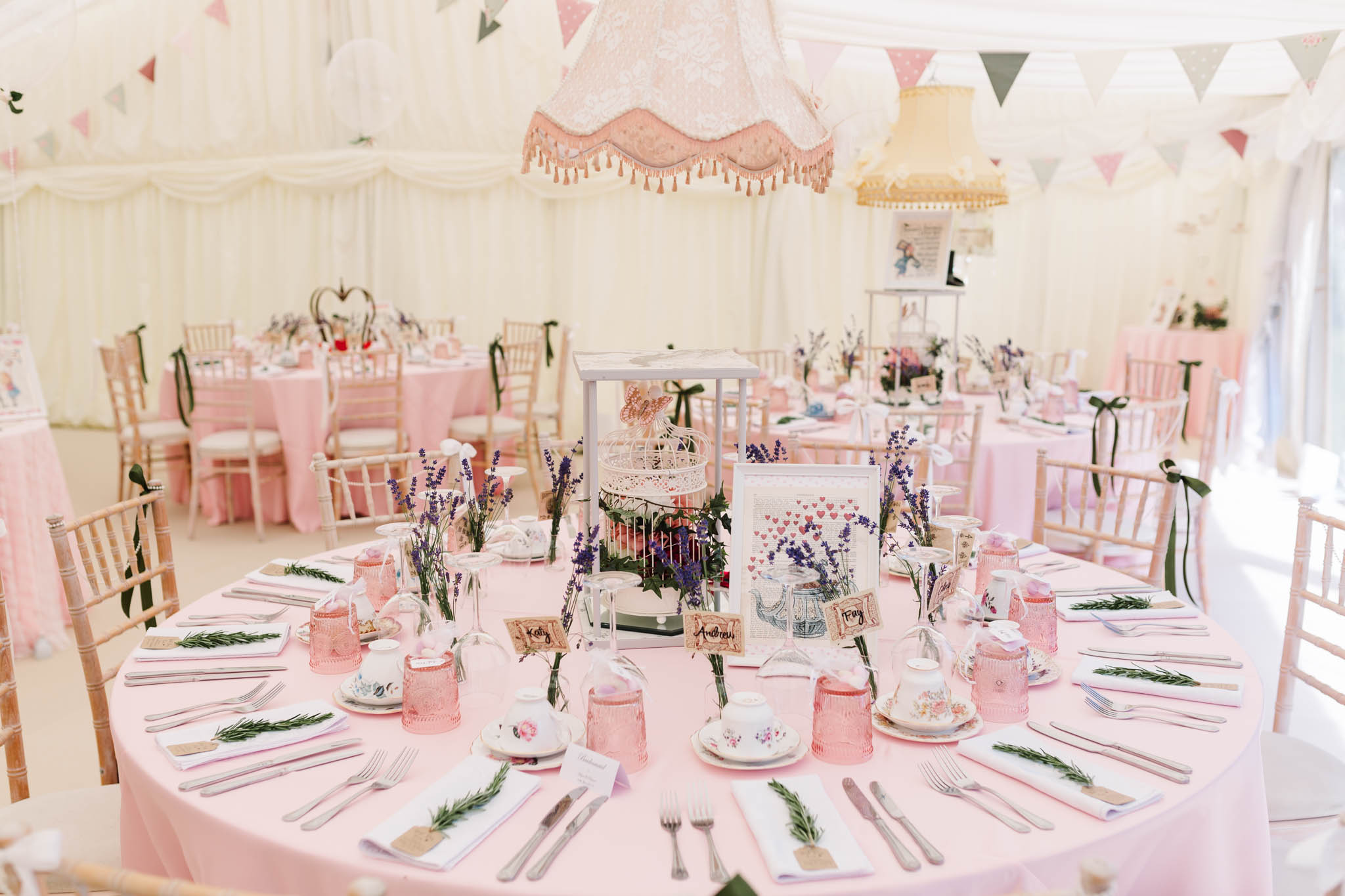 Alice in Wonderland theme table set up