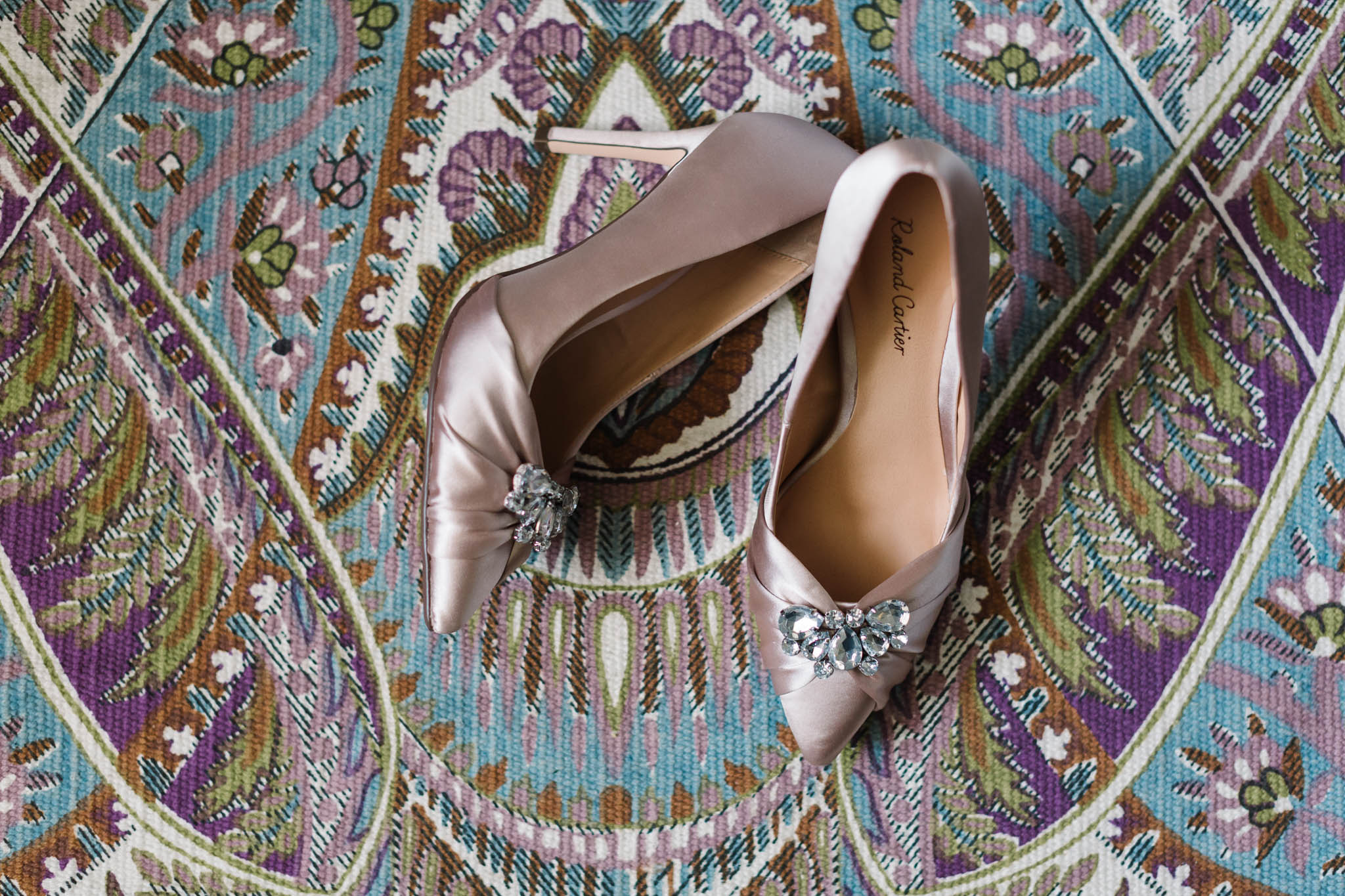 blush pink roland cartier wedding shoes