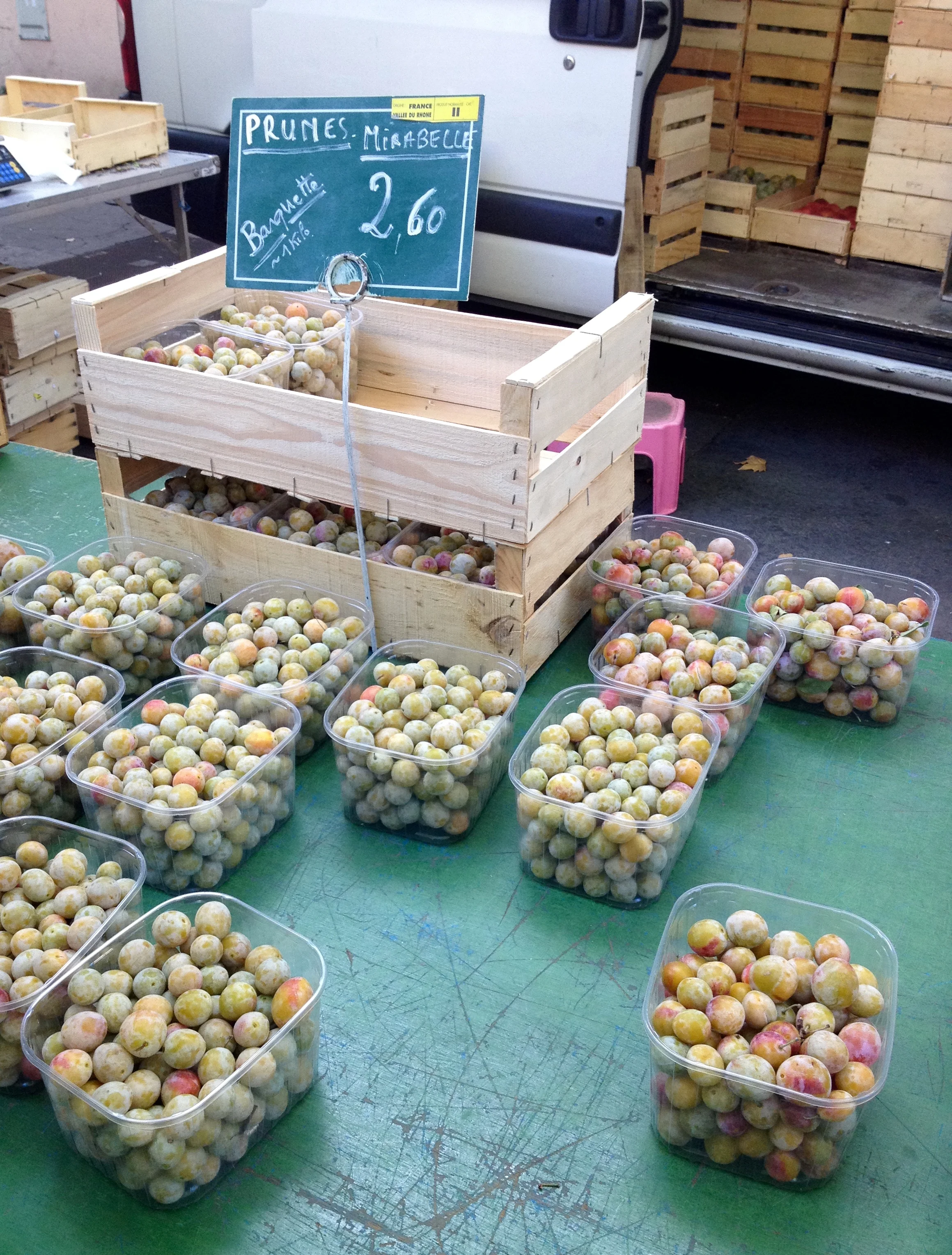 Mirabelles at the market.