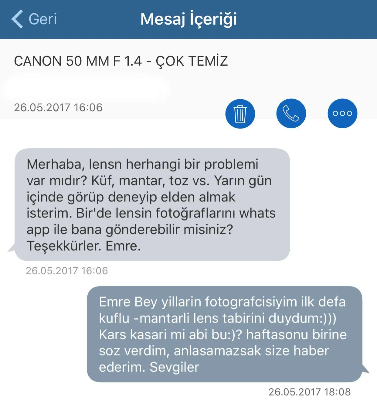 Ufuk'un Sahibinden.com'dan gelen ilginç soru