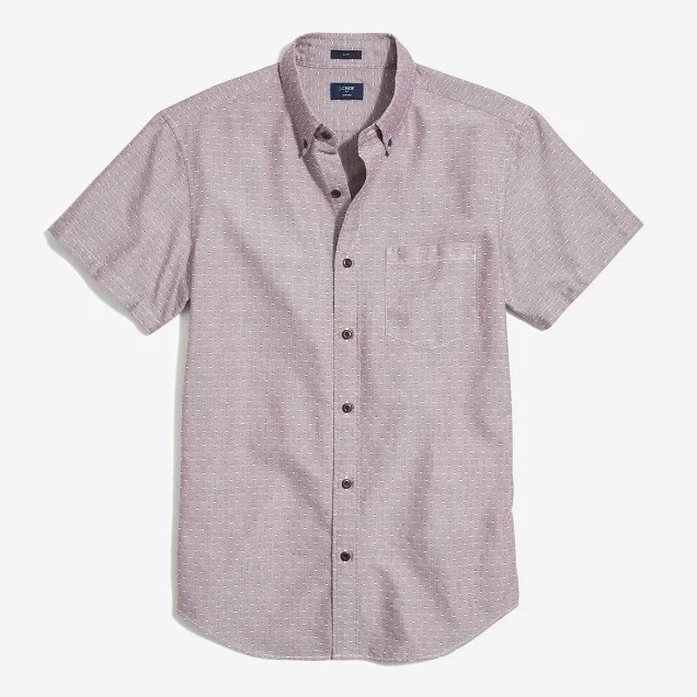 J.Crew Short Sleeve Dobby Button Down
