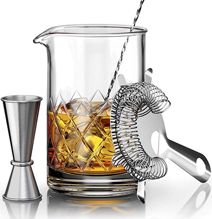Crystal Cocktail Mixing Glass Set