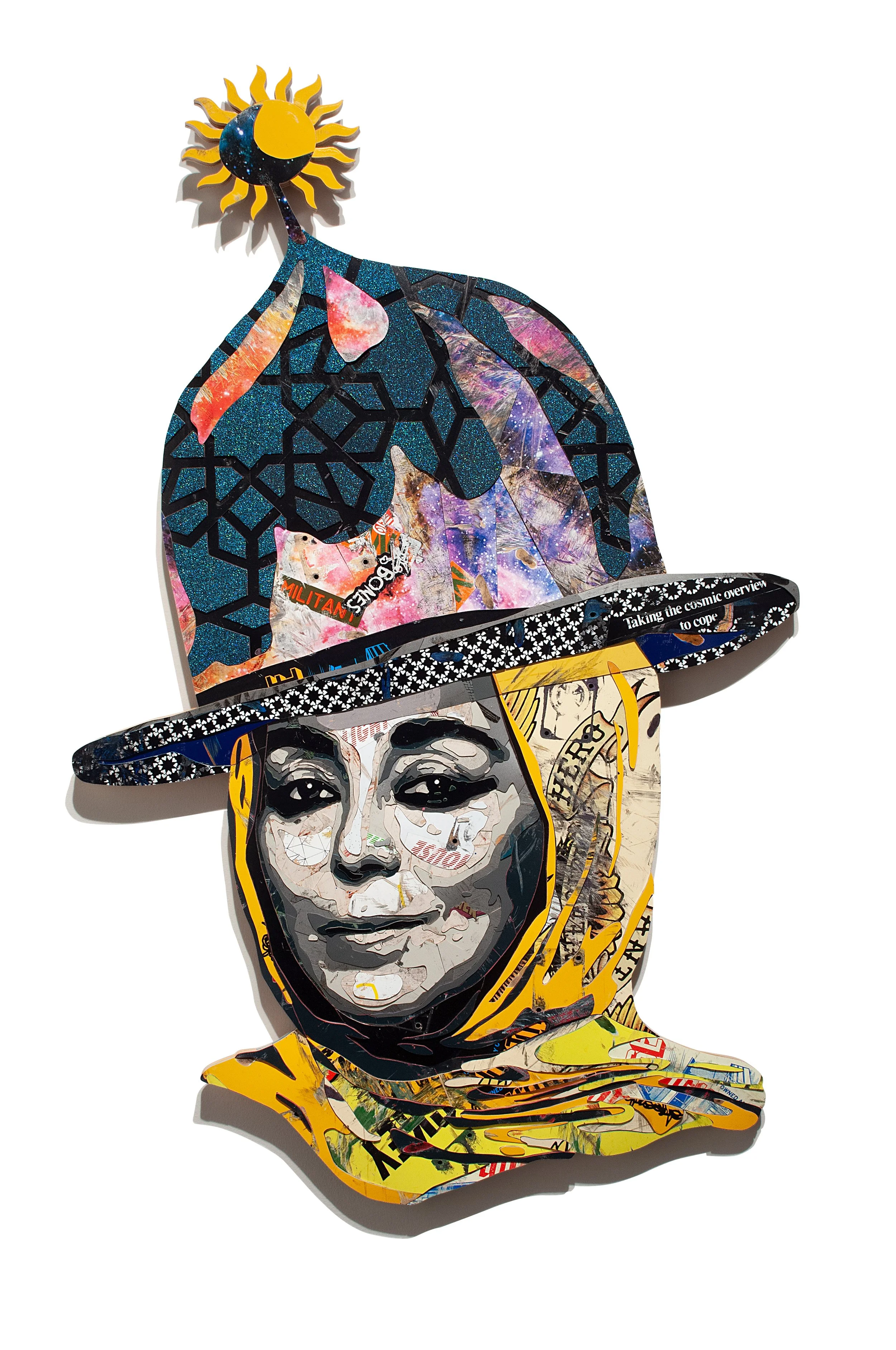 "Greeting The Sun" (Shirin Neshat) / 46"H x 30.5"W x 2"D (117cm x 77.5cm x 5cm) / 2020 / $10-15k