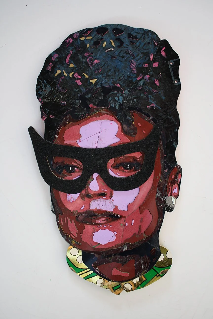 "Catwoman" (Eartha Kitt) / 24"H x 13.5"W x 1.75"D (61cm x 34cm x 4.5cm) / 2022 / Under $5k