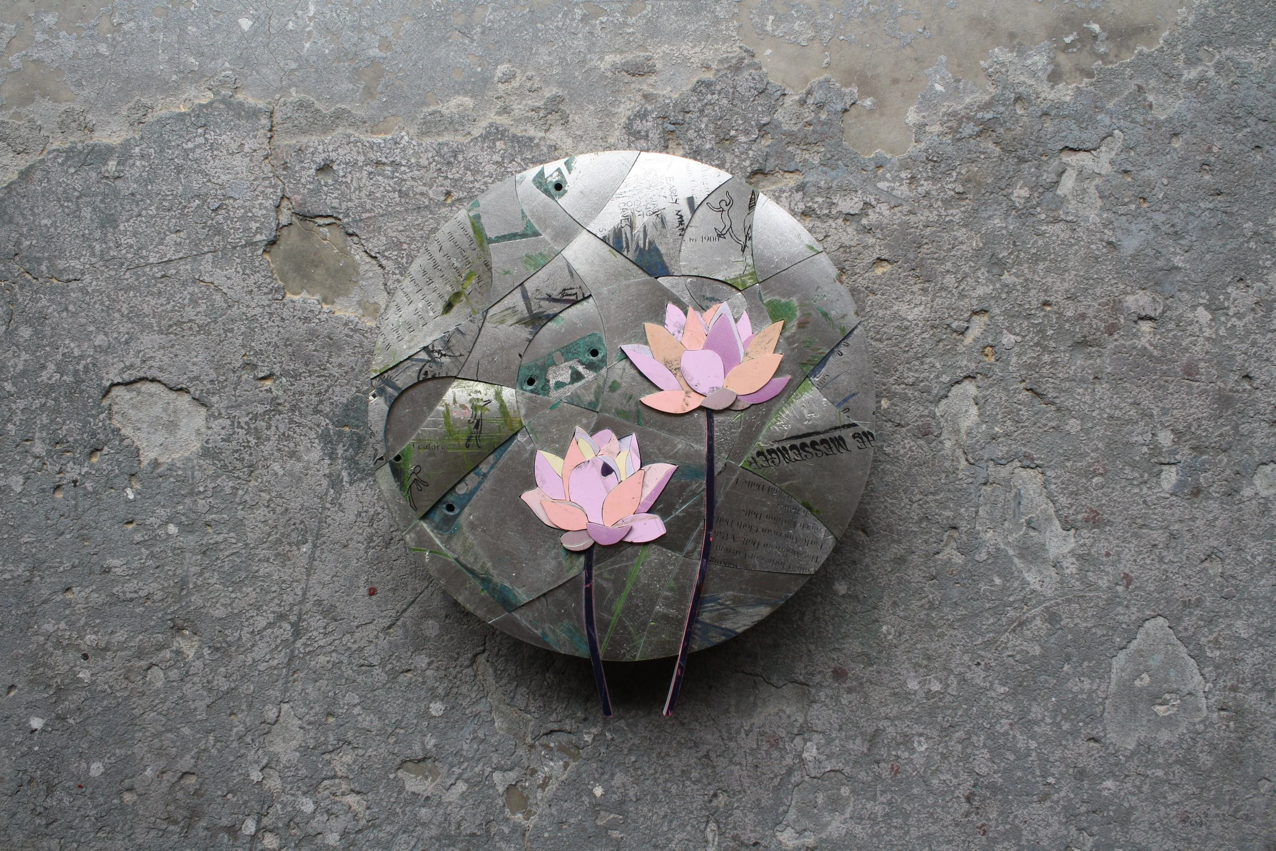 "Greeting The Moon" , 2025, (13.25x12x1.25in) sold  