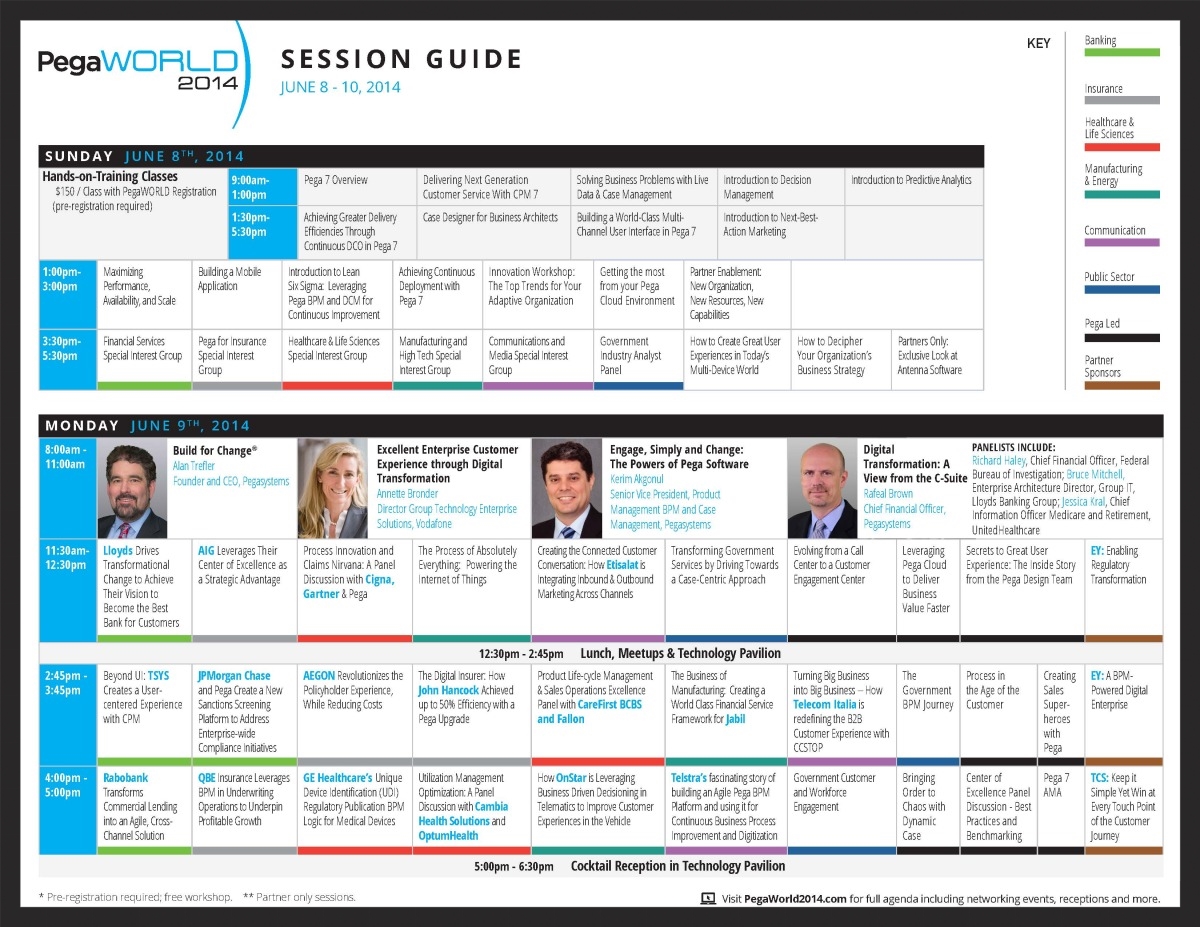 PegaWORLD Agenda Guide