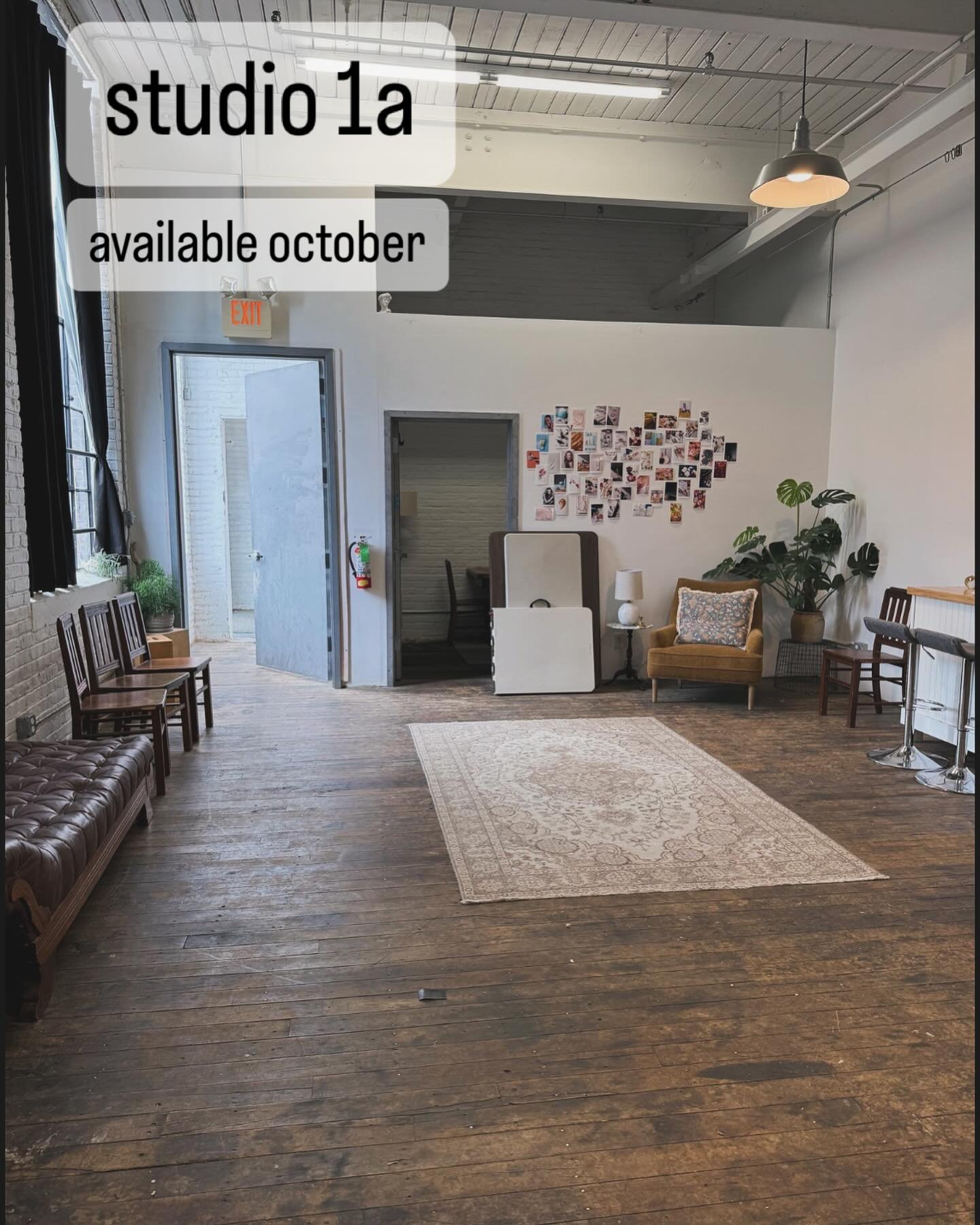 STUDIO 1A // $2,000 per month

883 sq ft three-bay studio with utility sink, original wood floors, ceiling height windows, 14&rsquo; ceilings, exposed brick, original beams. Interior partition walls create a private work areas, with 440 sq ft &ldquo;
