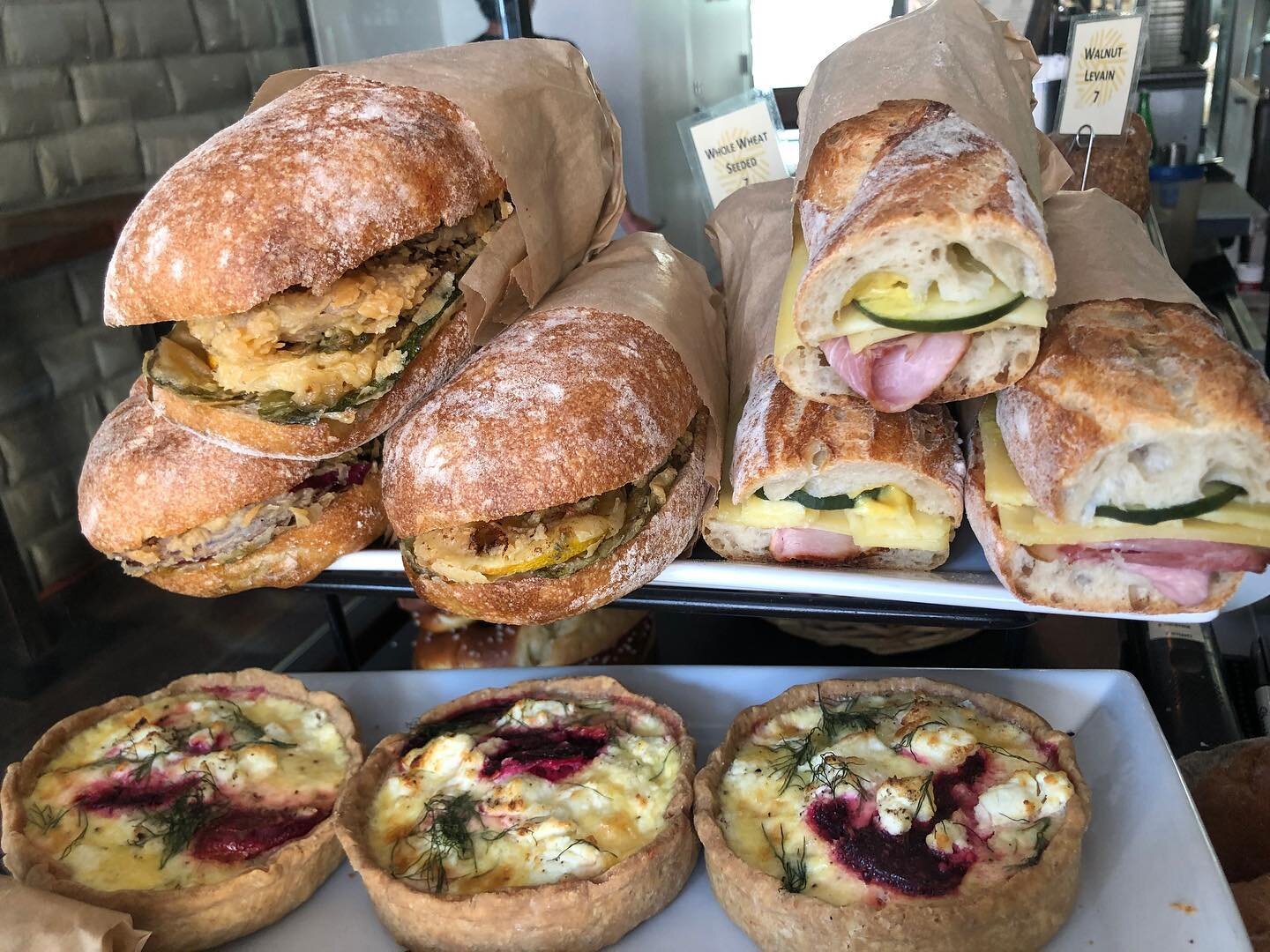 Shop for your picnic yet? Order for dinner? Fresh grab and go sandwiches and seasonal quiche available while supplies last. You can also order from our prepared to order hot menu of sandwiches, fried chicken and more - check out the complete menu onl