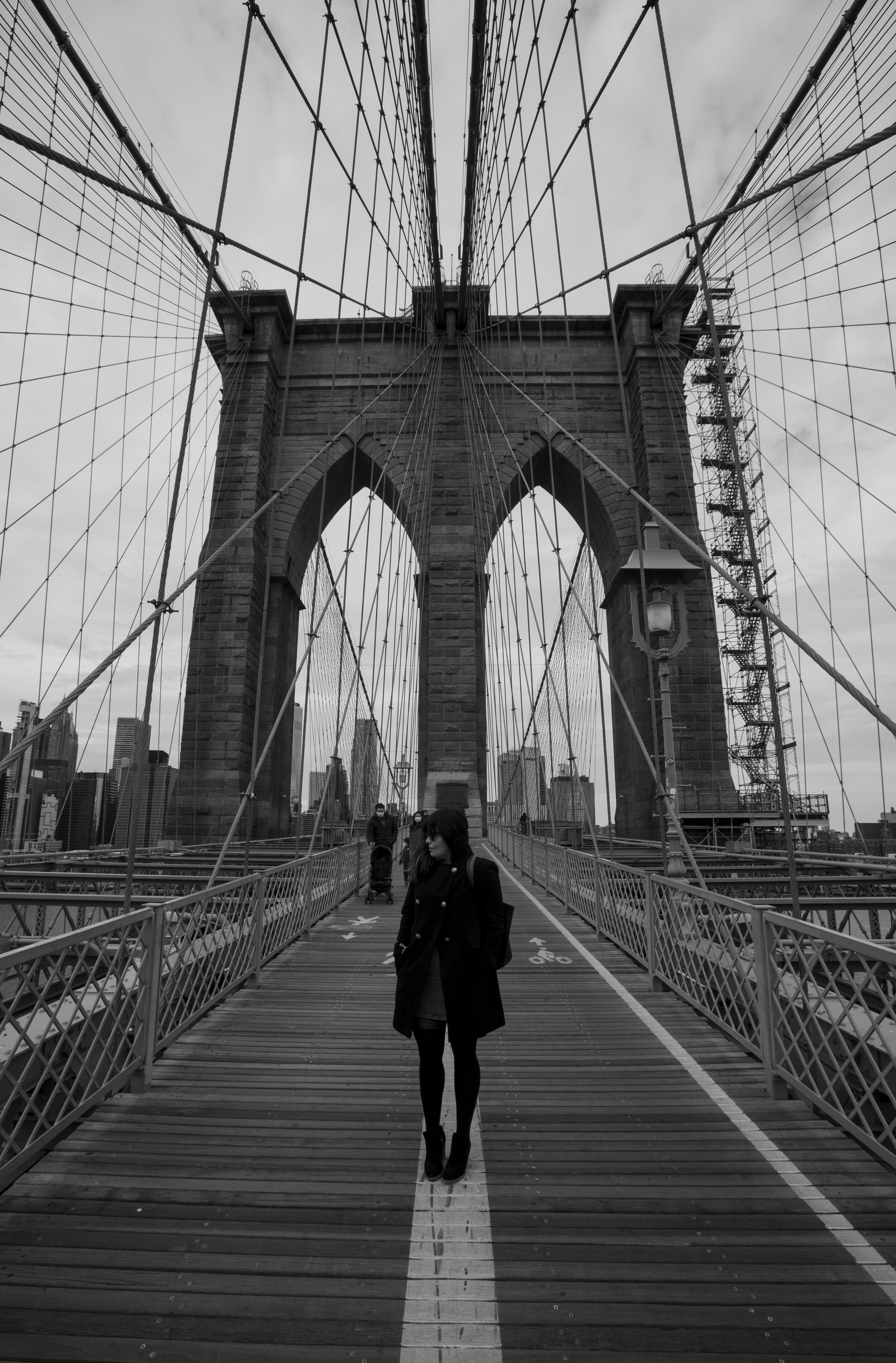  Liz on the Brooklyn Bridge   NYC 2020 