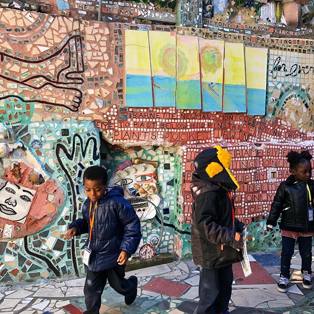 I think I was as excited as these kids on their school trip at the @phillymagicgardens a crazy wonderland of mosaics by artist Isaiah Zagar. #publicart #philadelphia_ig #citysights .
.
.
.
.
.
,
,
.
#artmuse #artistsoninstagram #artiststudio #mosaics