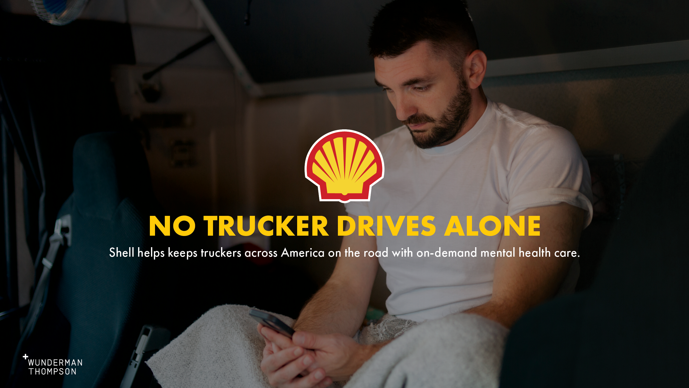 Shell No Trucker Drives Alone campaign key visual