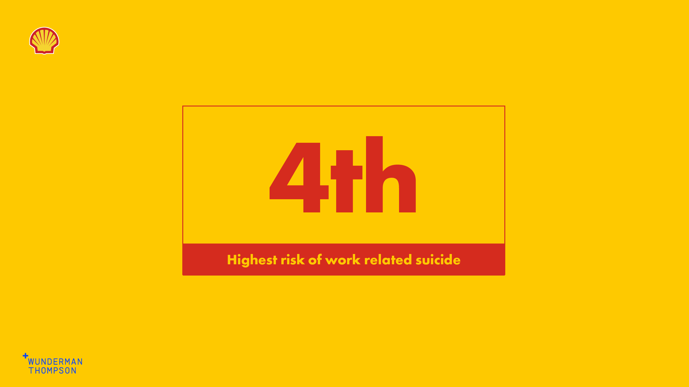 Campaign stat card in Shell yellow and red