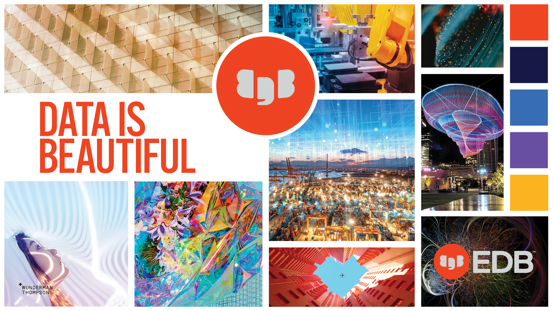 Data is Beautiful brand board for EDB