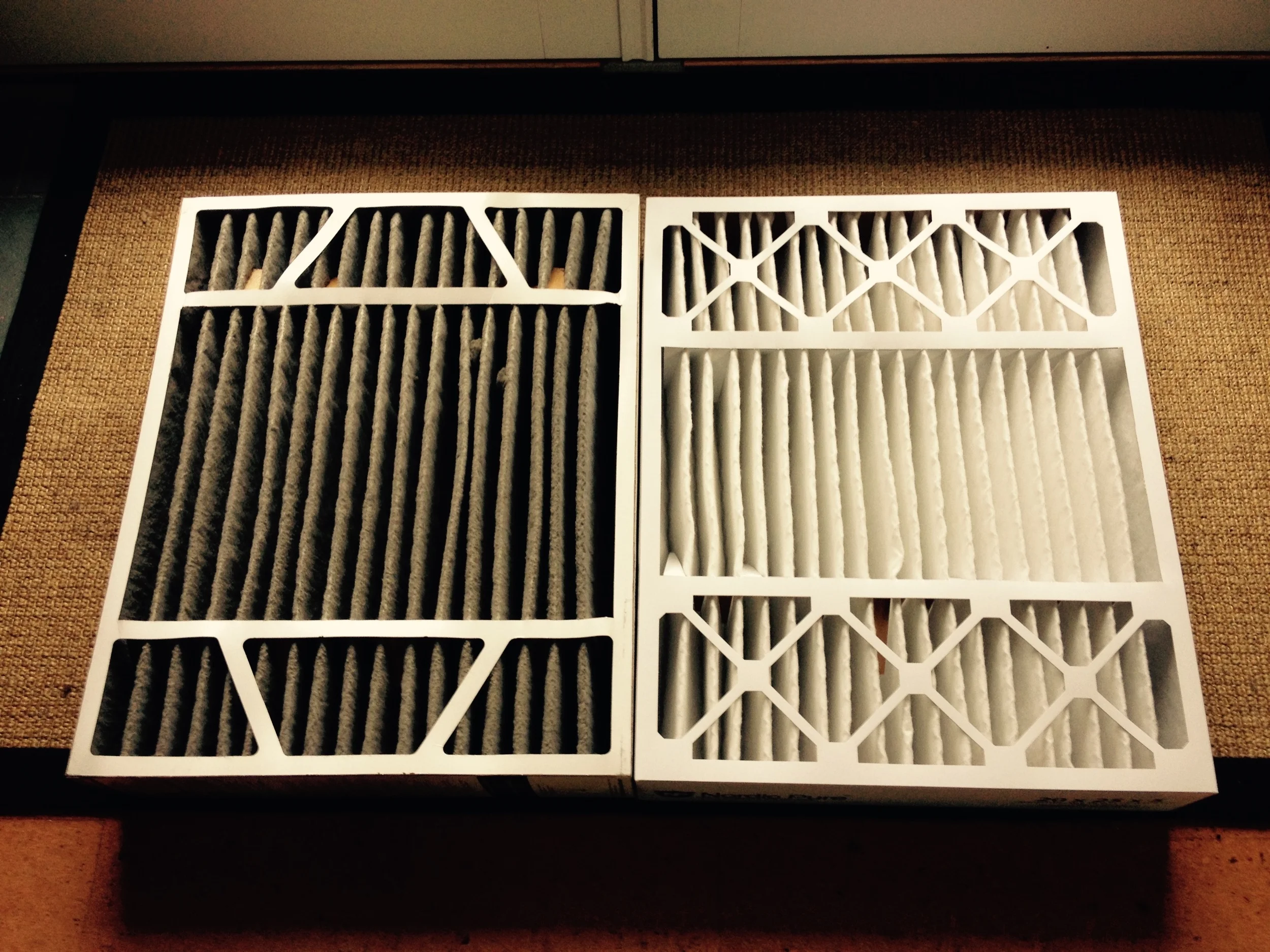 Old and New 4" MERV 13 Filters