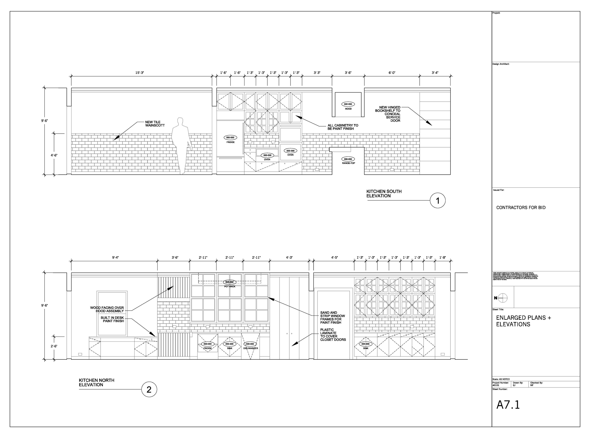 SUTTON PLACE KITCHEN ELEVATIONS