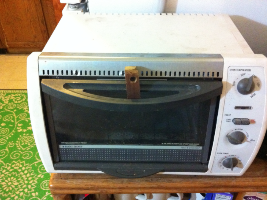 The finished repair to my "broken" toaster oven. 