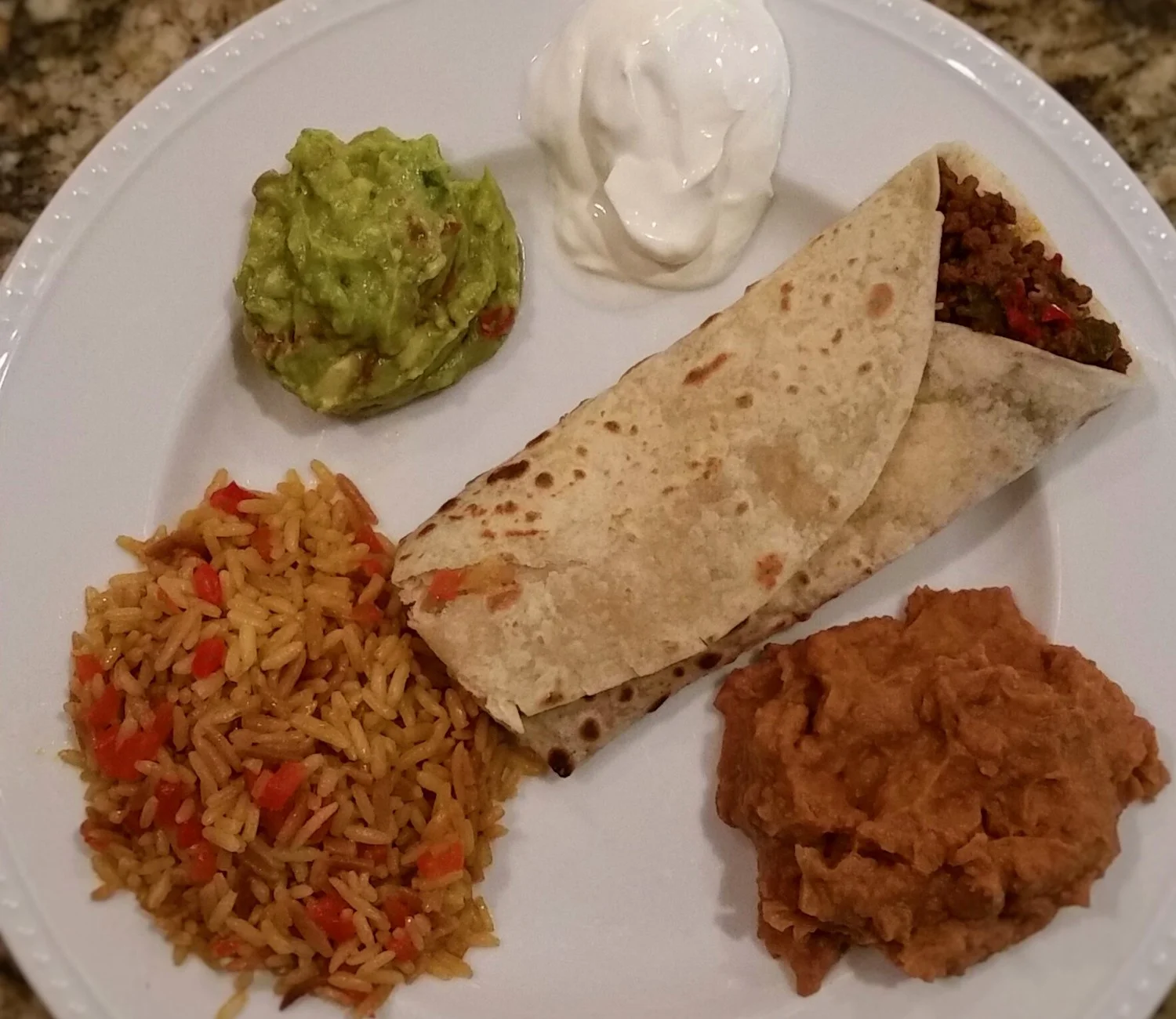 BEEF BURRITOS WITH FRESH GUACAMOLE