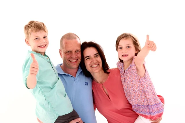 Evelyn, Hannes and their children!