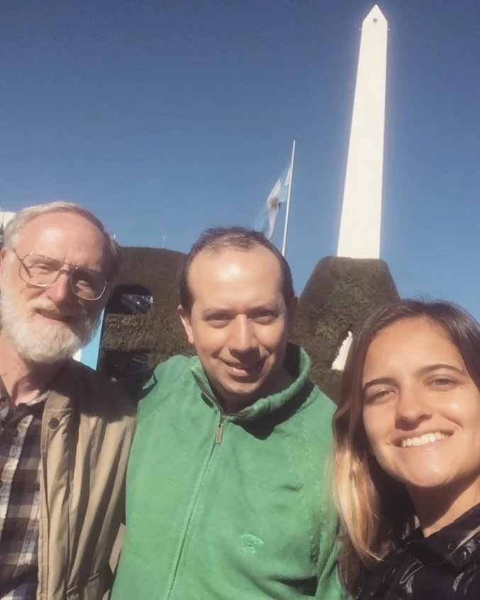 The photo on the right is a selfie with Grif, Pablo, and Soledad. The Obelisco is along the Avenue 9 de Julio (the 9th of July) named for Argentina’s independence day. I’m told this avenue is the second widest paved road in the world. It does require multiple crosswalks to move across it.