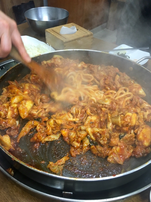 Dakgalbi...should've been delicious...but was not. 