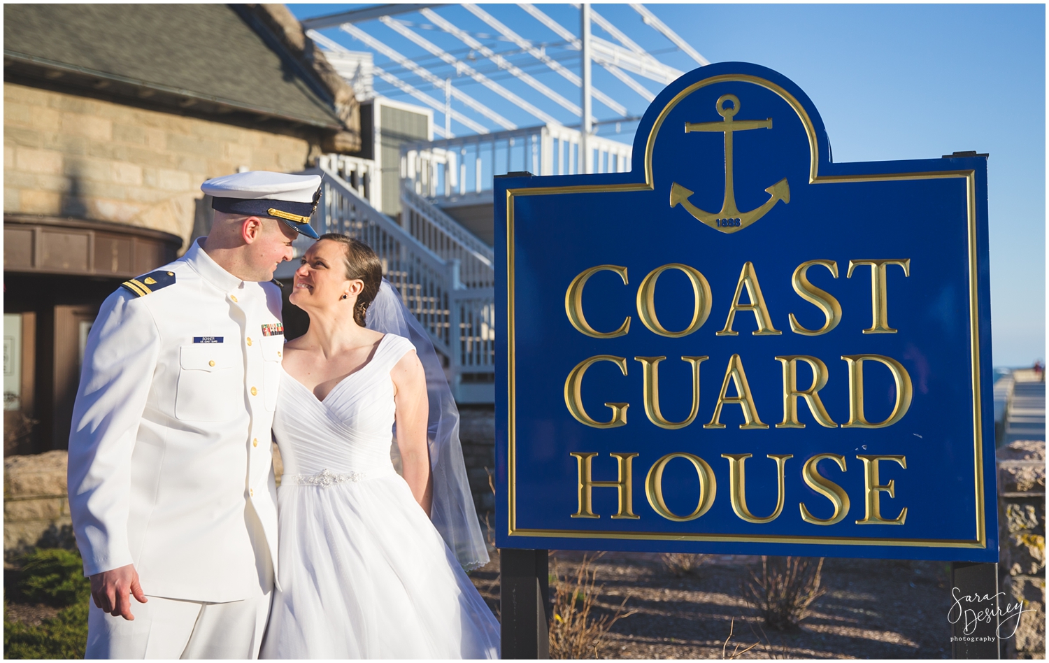 A photo op was necessary at The Coast Guard House !