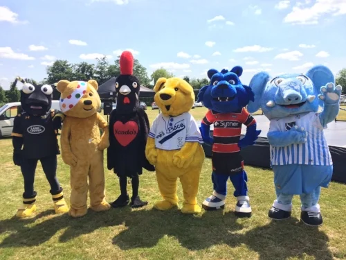 Taking part in Coventry Mascot's races...