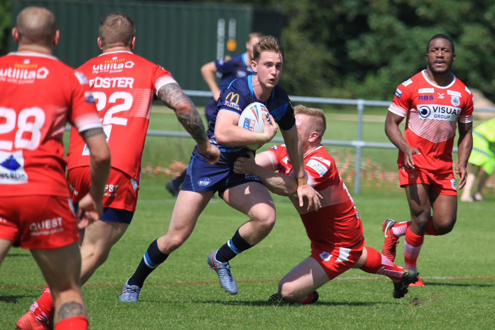 Elliot Hall on the charge