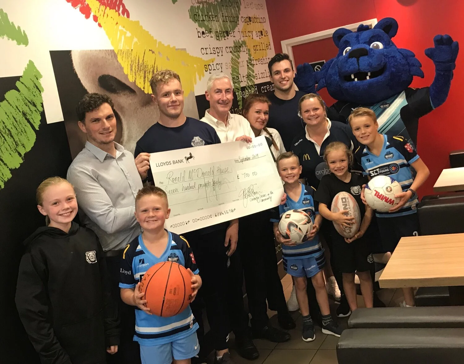 Young Coventry Bears have fun and raise £700 for charity
