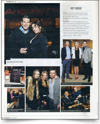 Actors Brian Vermeire and Kristina Hughes (pictured top left) are featured on page 90 in Angeleno Magazine's "Arts and Power" issue.
