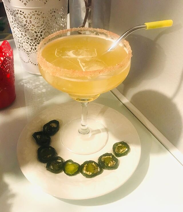 This lil&rsquo; ole #pineapplemargarita with candied #jalapenos was a new batch whipped up by my favorite bartender @briguycomedy a few days ago. We would have been sharing them with @csawyer1010 had it not been for this #WuhanVirus during our annual