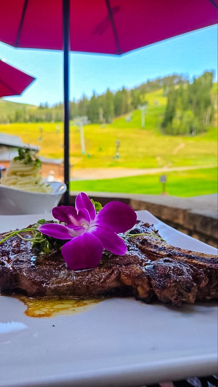 beaver creek chophouse steak at the base of the mountain