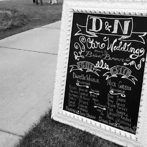 DIY Wedding Chalkboard Program