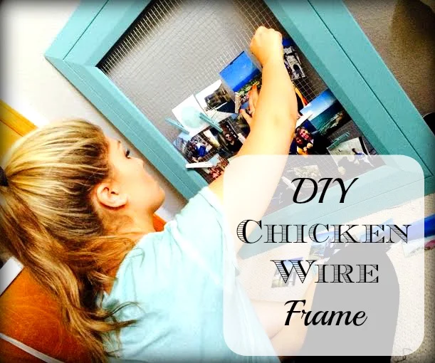 Clothes Pin & Chicken Wire Photo Display