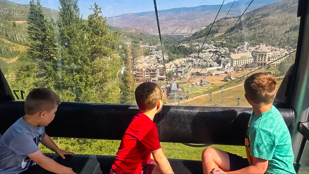 Beaver Creek gondola ride in the summer