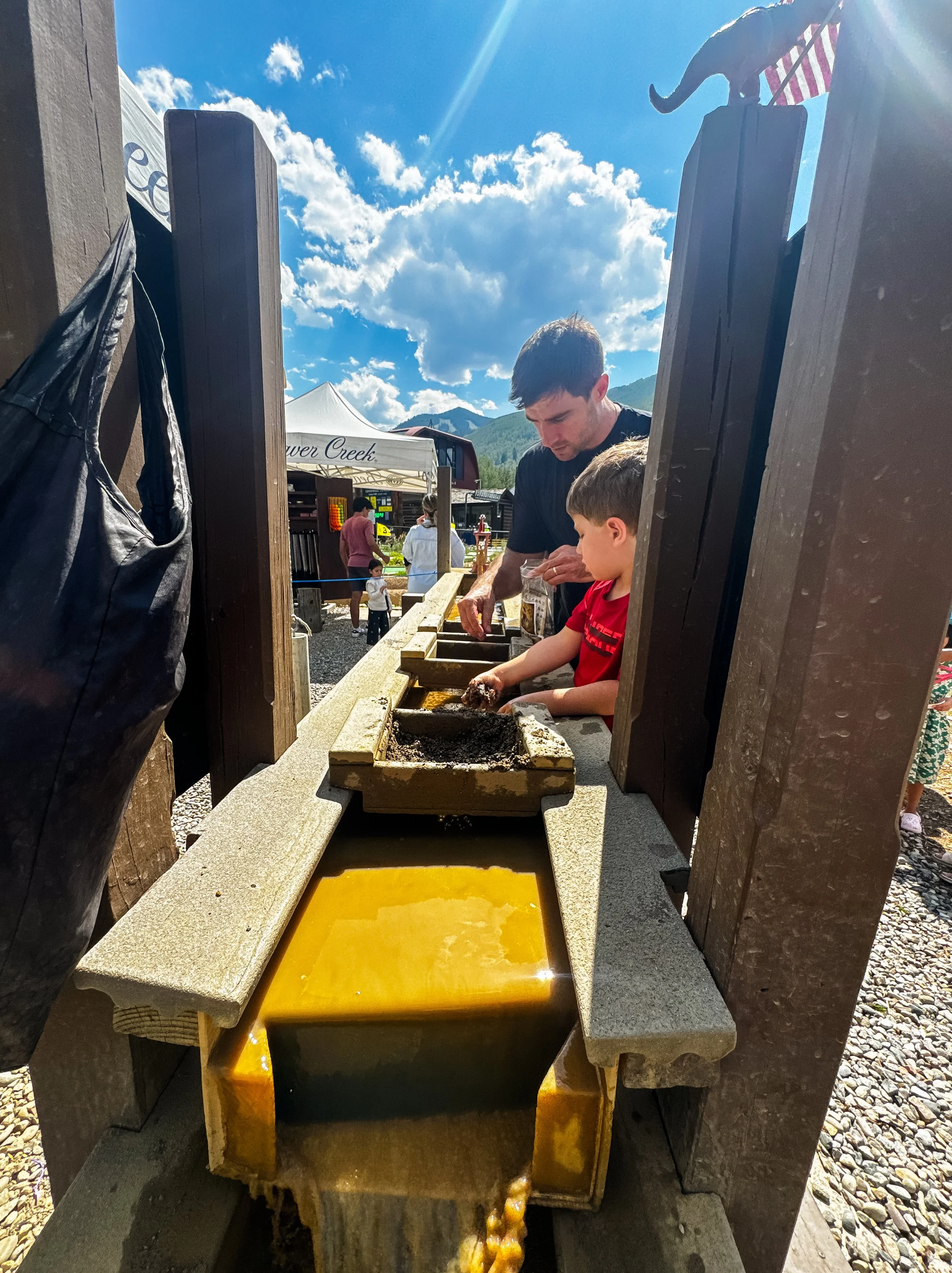Beaver Creek activities for kids gem panning