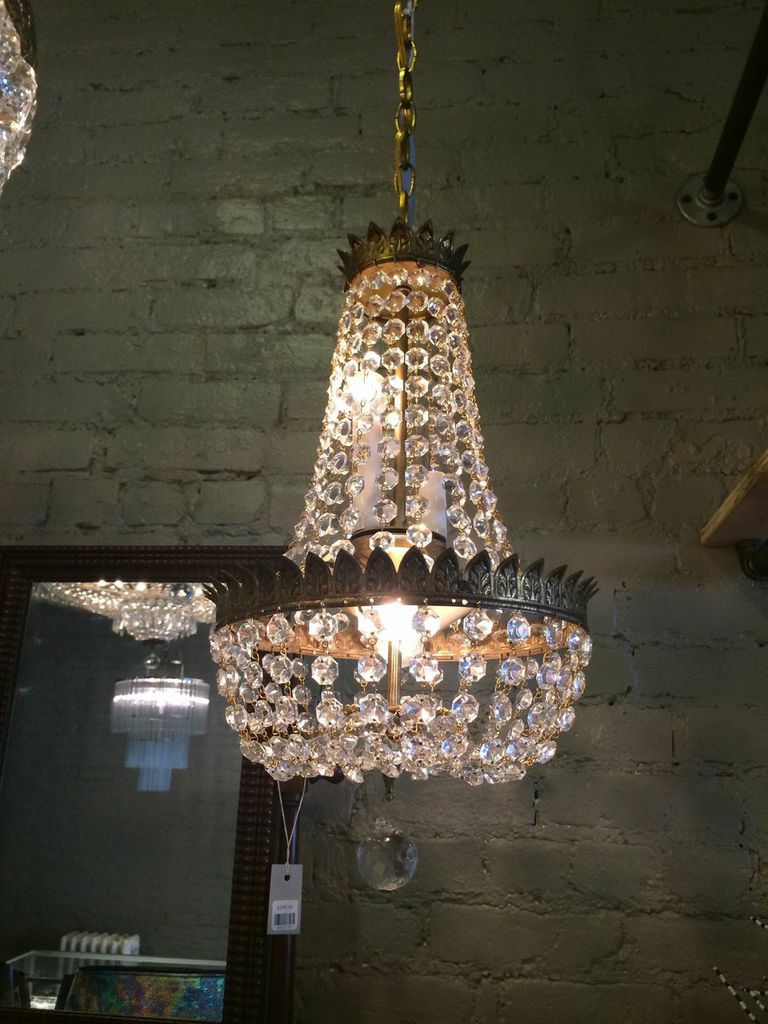 A vintage light found for the entry vestibule. One of my first purchases for the project. 