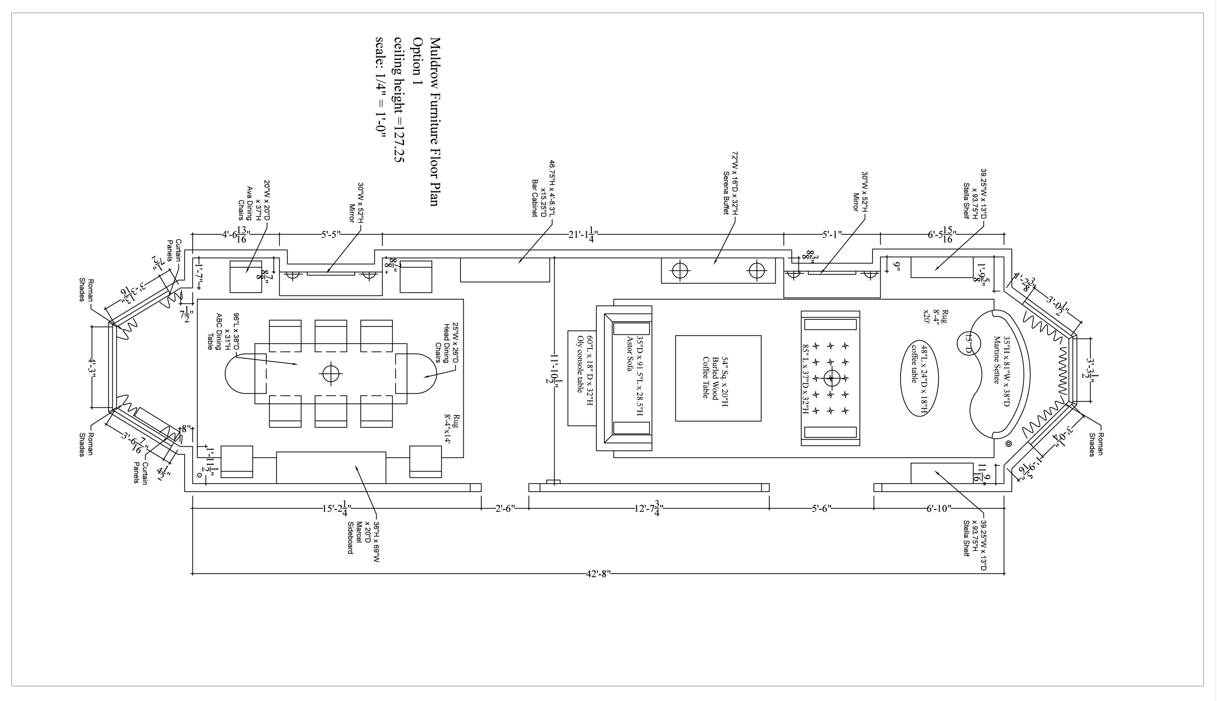 Furniture Floorplan with new furniture placement… done and done. 