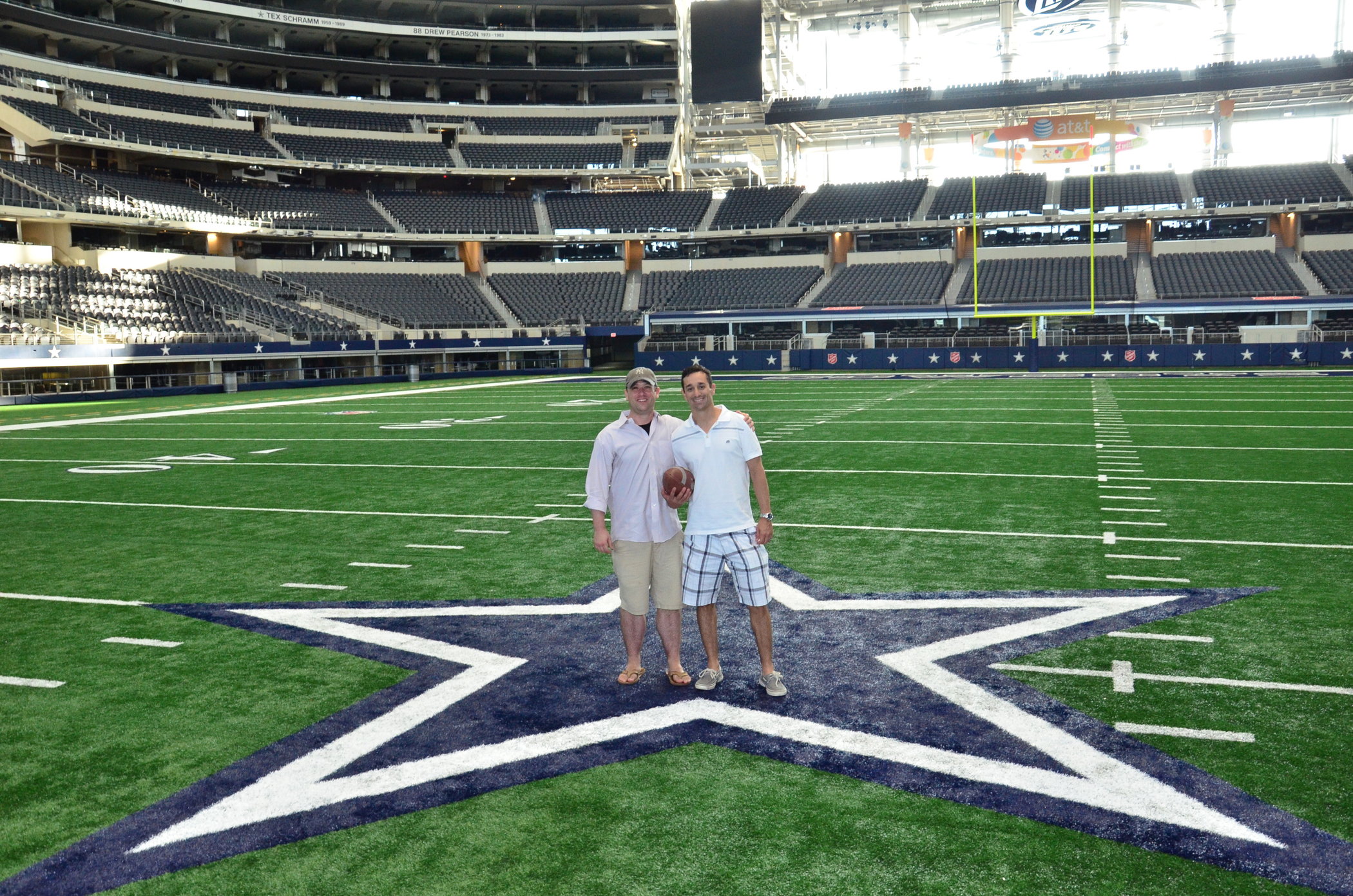 Bryan Harmsen '01 & Tony Mauro '99 at Texas Stadium