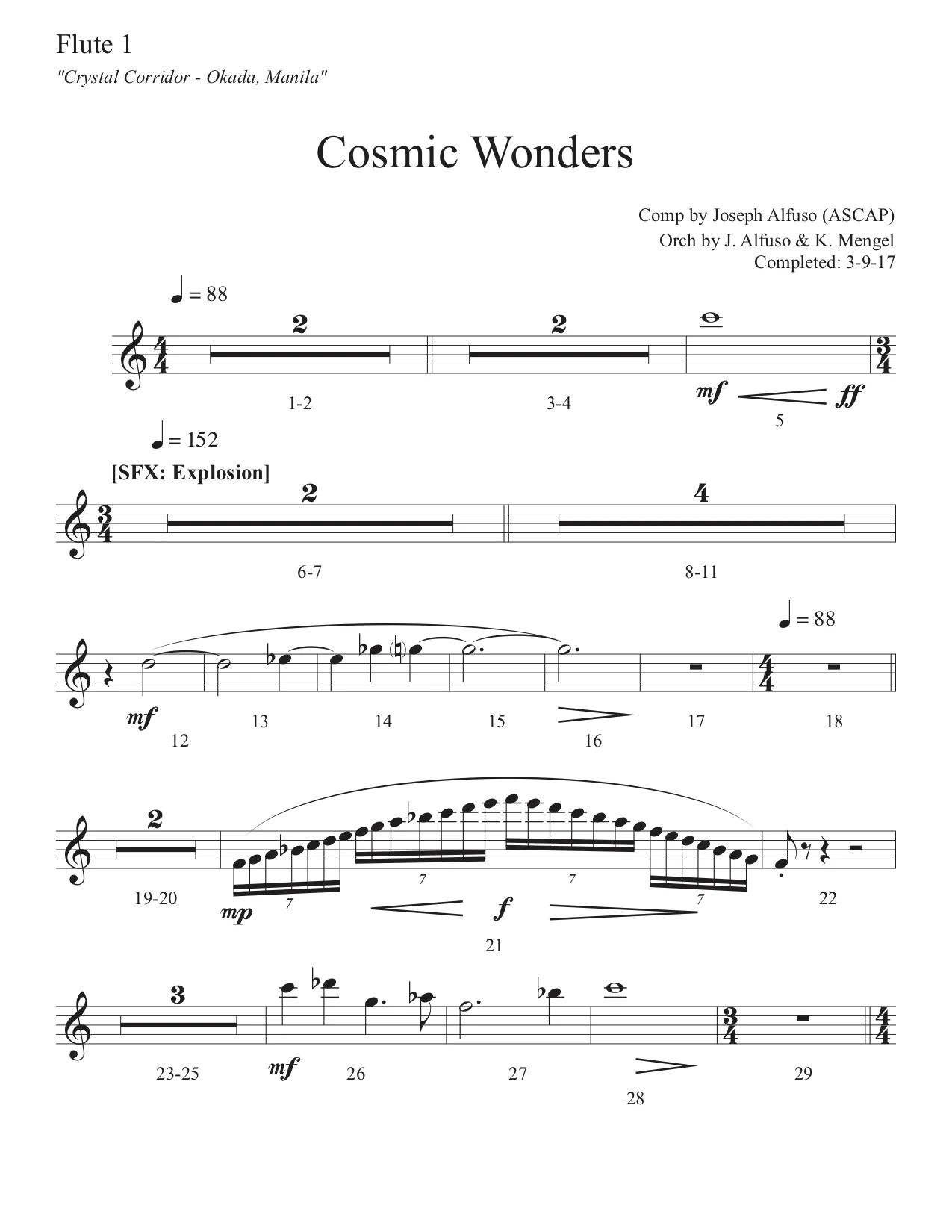 Single Staff Flute 1 Part