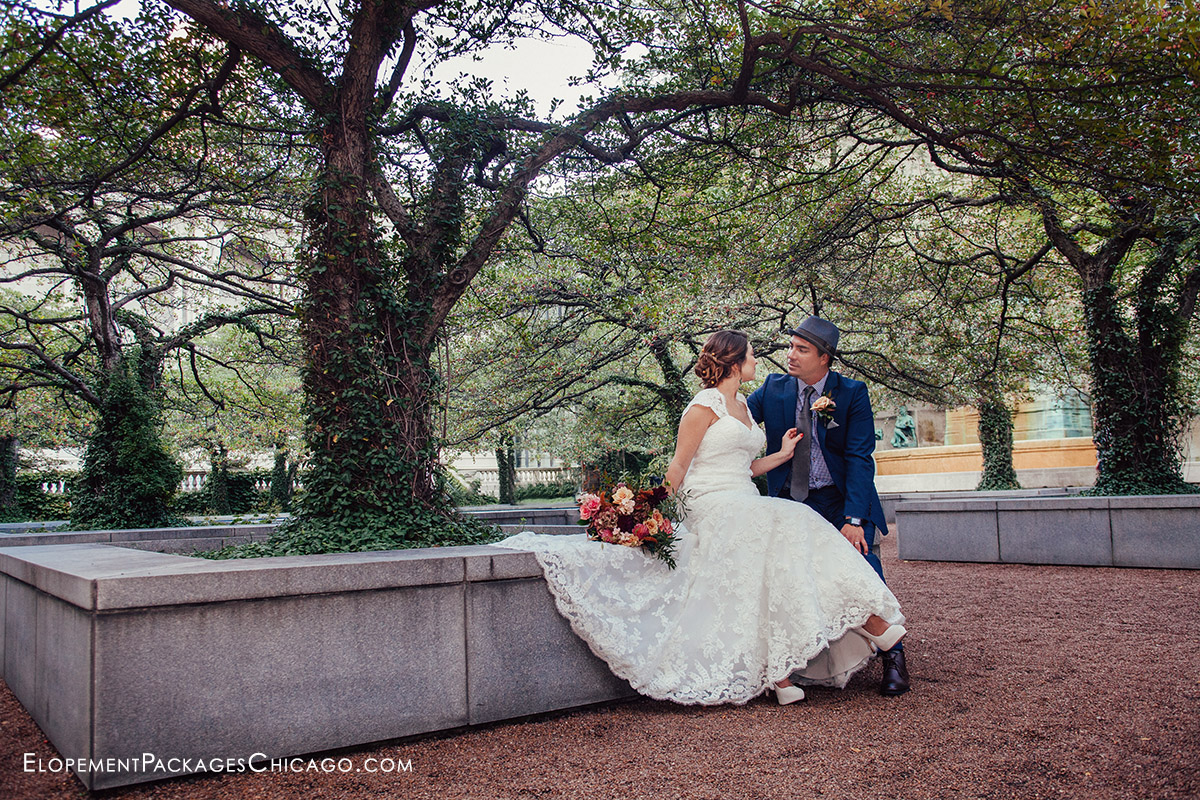 garden elopement chicago