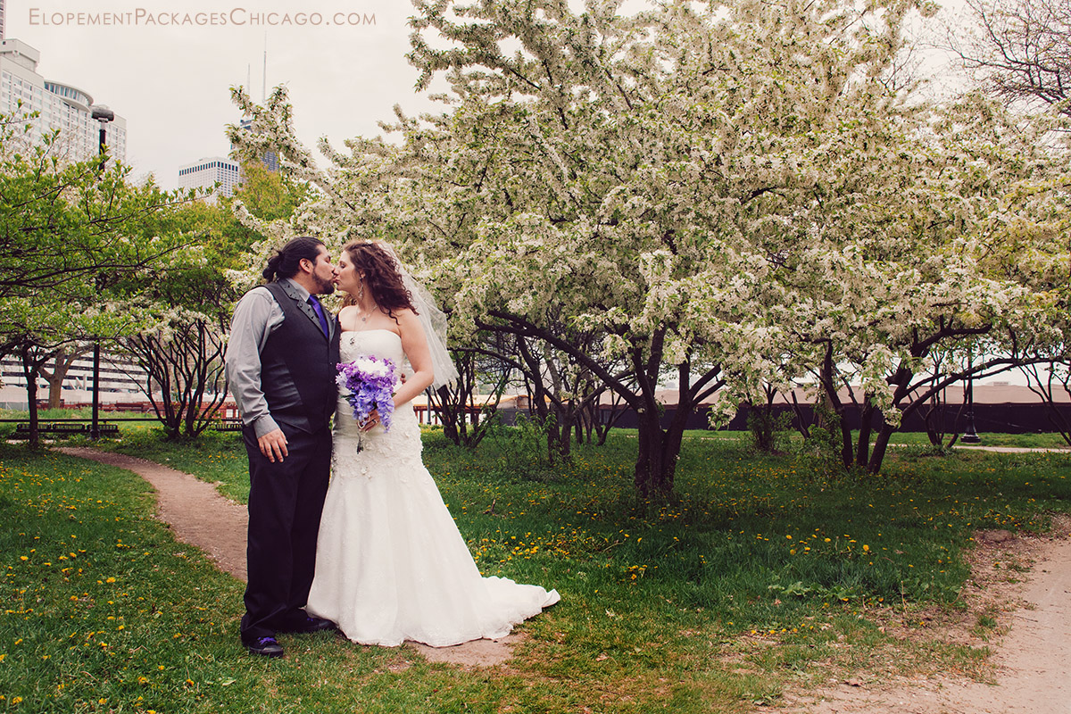 spring outdoor elopement chicago