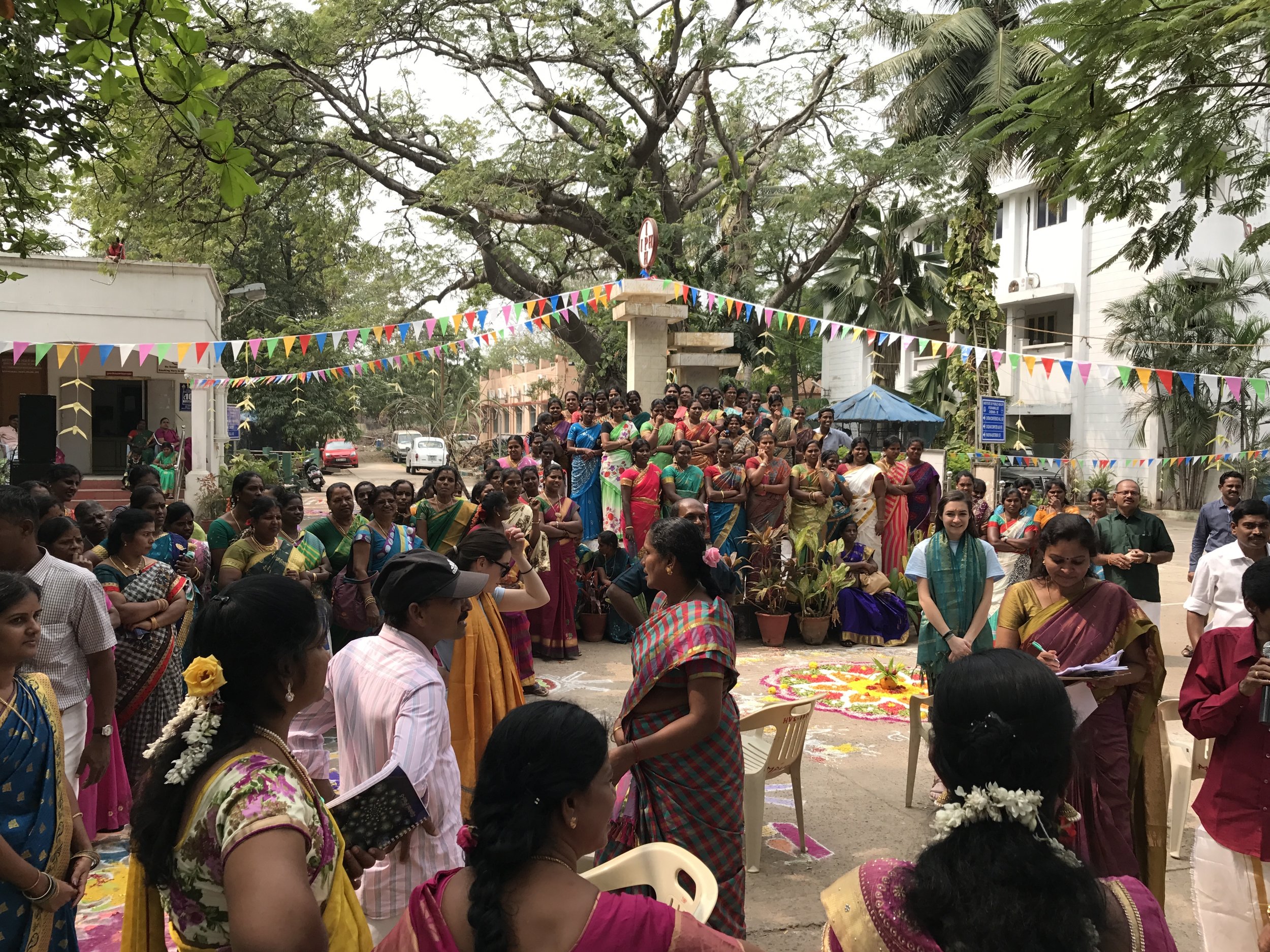  The IPH staff warmly welcomed the IDEV Practicum Team members to join in their celebrations. The staff was excited to share their colorful culture and festivities and the team was happy to take part in the celebration.&nbsp; 