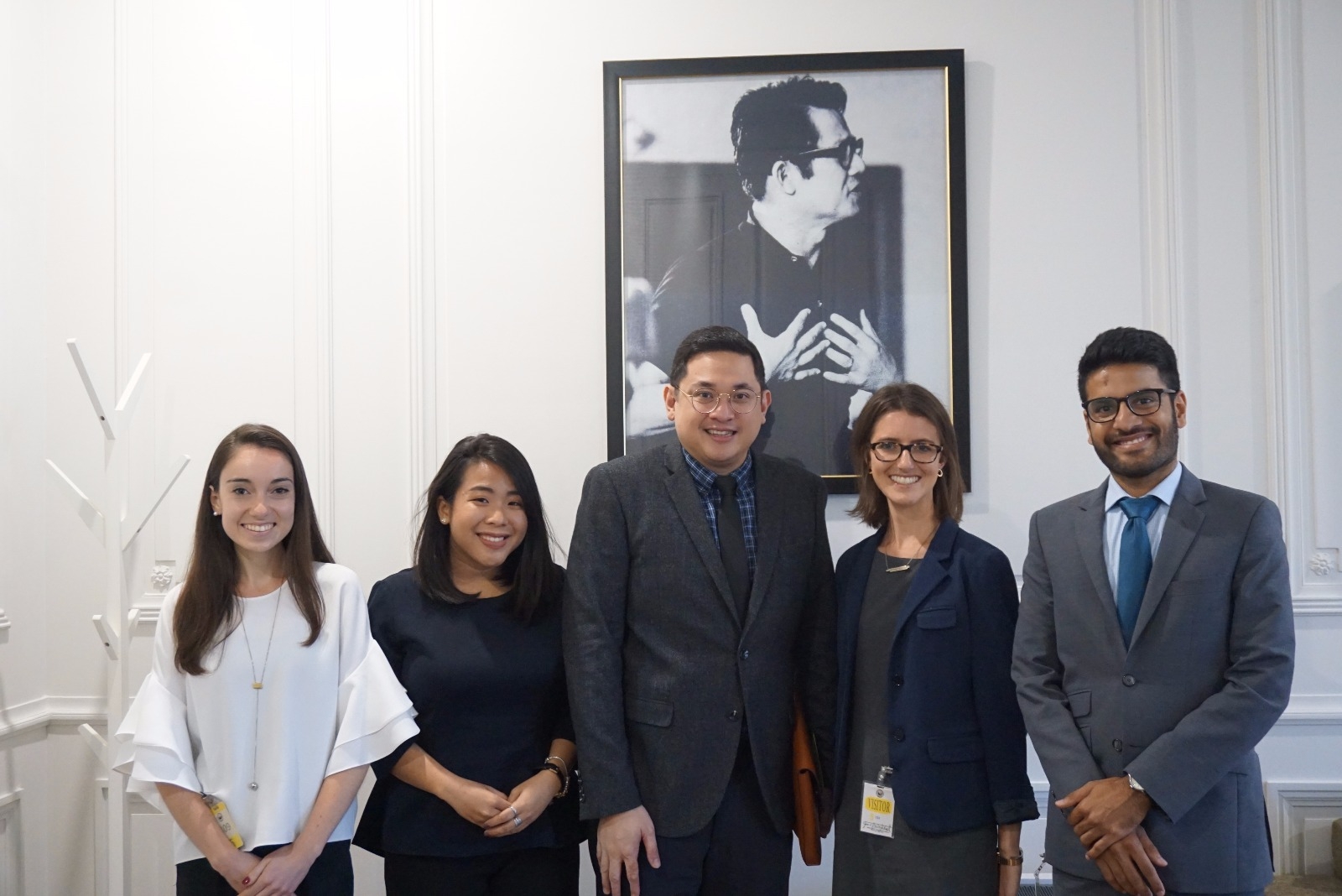 The team with Senator Bam Aquino in his Senate chamber