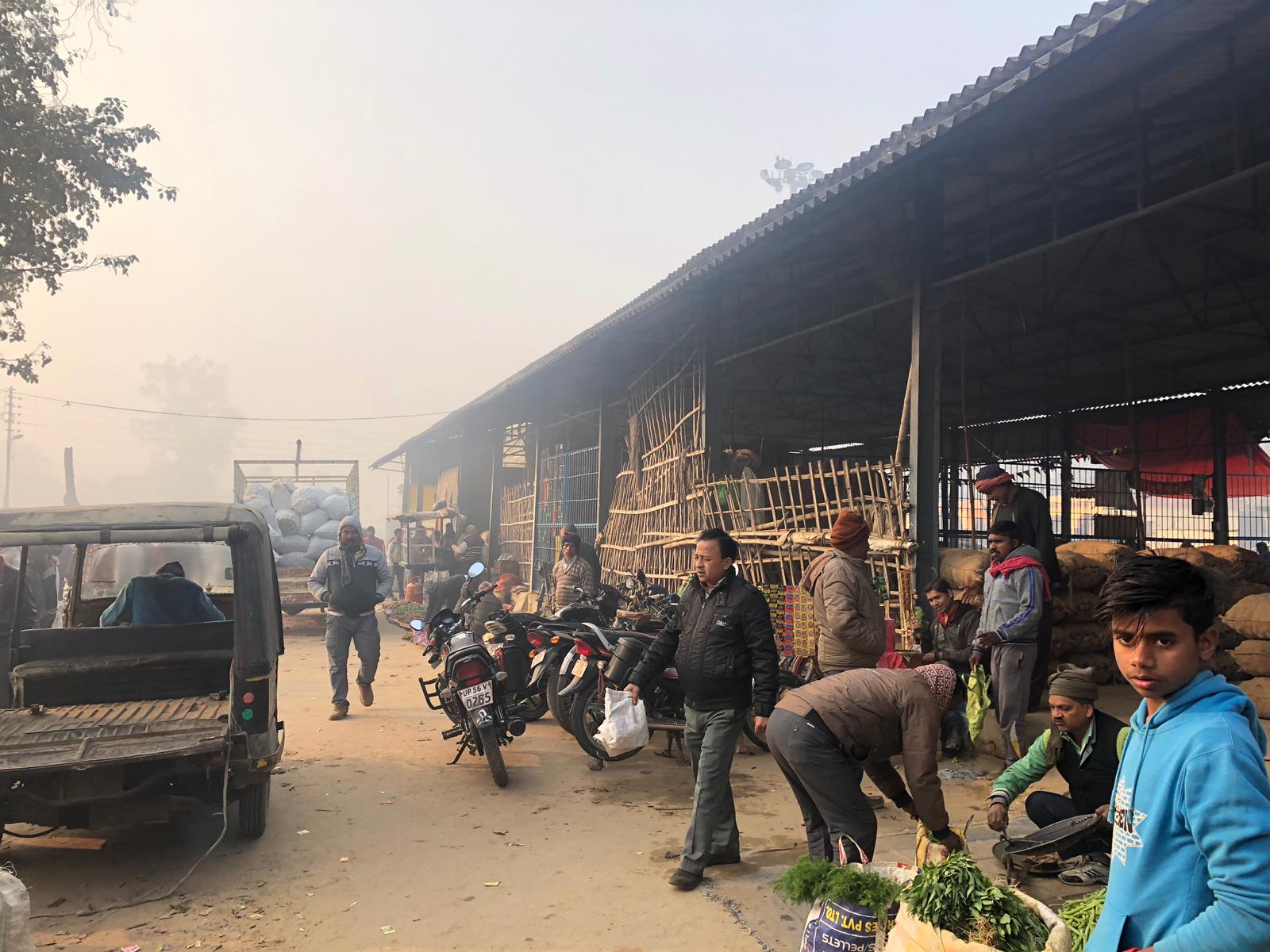  At the market in Pharenda 